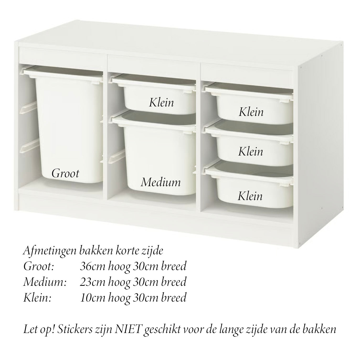 Sticker IKEA Trofast, korte zijde, Jungle