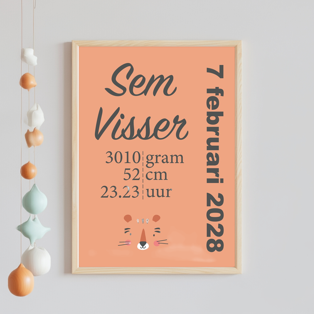 Geboorteposter Tijger