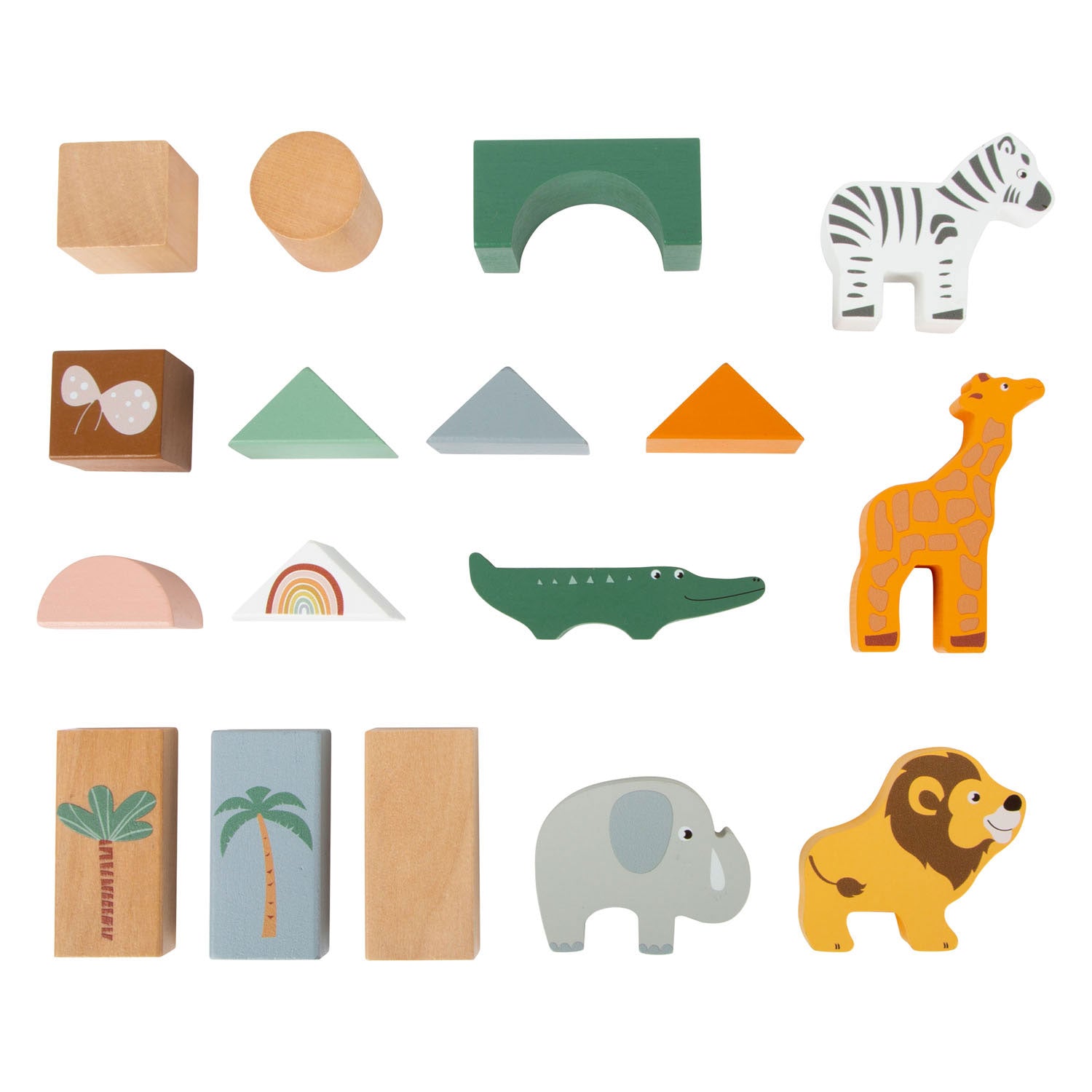 Small Foot Houten Bouwblokken Safari 50 delig