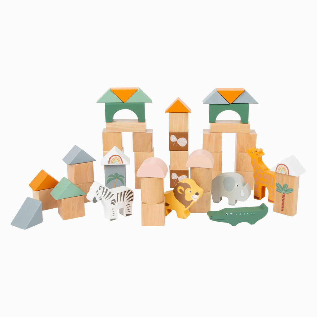 Small Foot Houten Bouwblokken Safari 50 delig