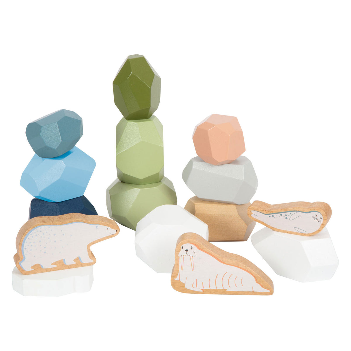 Small Foot Houten Balansstenen Arctic, 11 delig