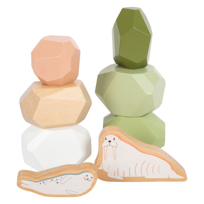 Small Foot Houten Balansstenen Arctic, 11 delig