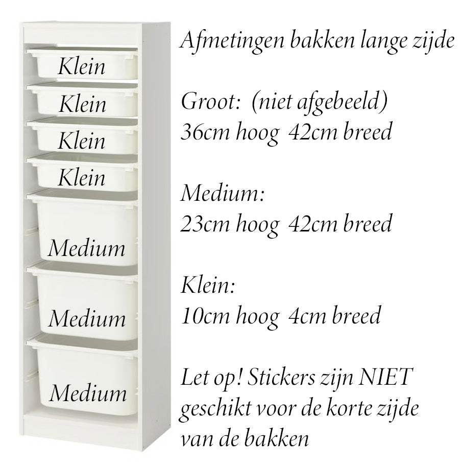 Sticker IKEA Trofast, lange zijde, Streep