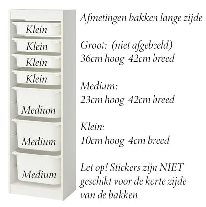 Sticker IKEA Trofast, lange zijde, Streep