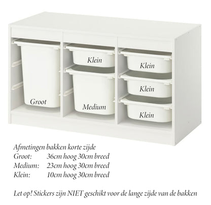 Sticker IKEA Trofast, korte zijde, ginghamruit