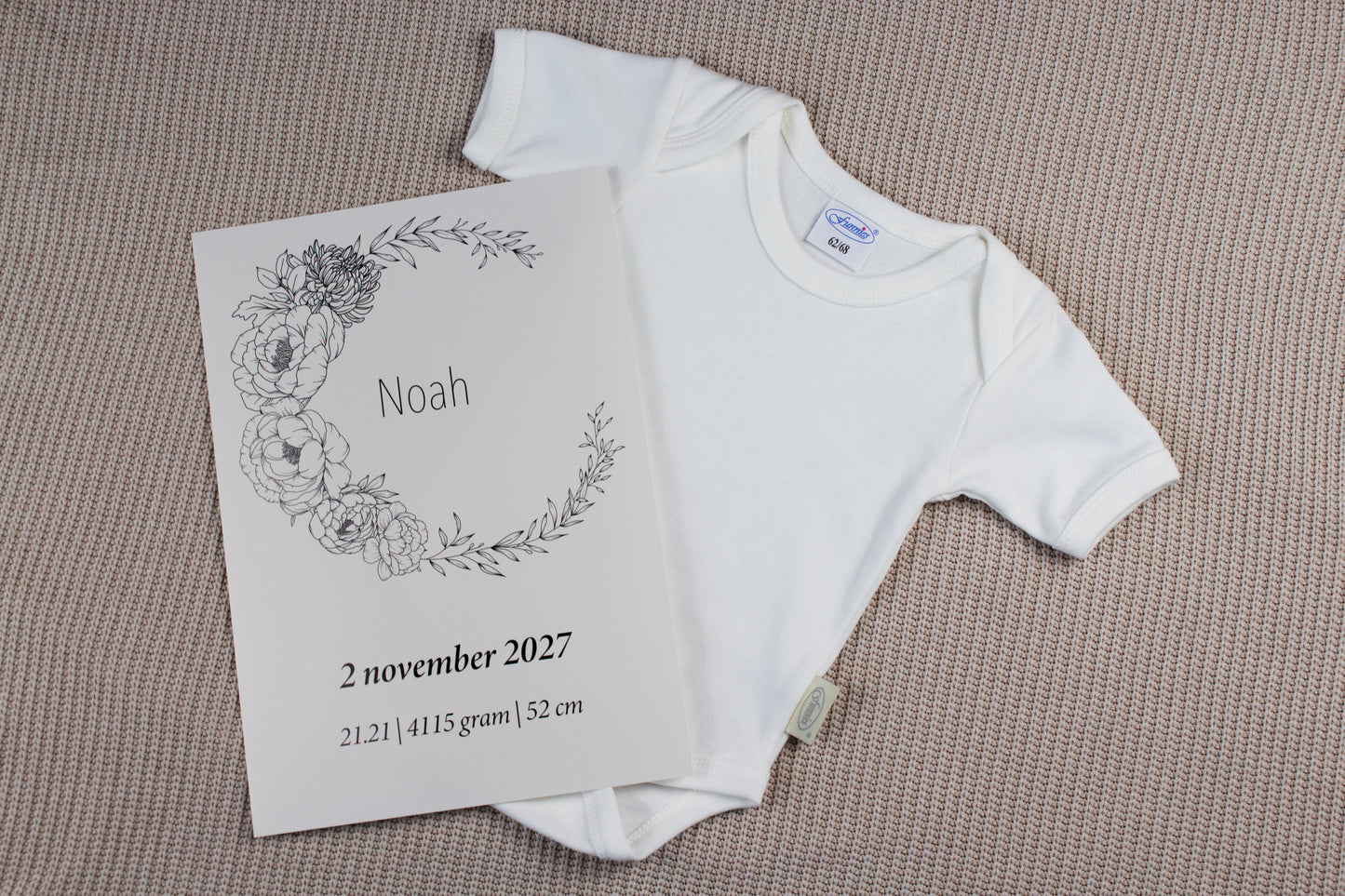 Brievenbus kraamcadeaupakket poster+romper