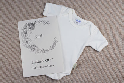 Brievenbus kraamcadeaupakket poster+romper