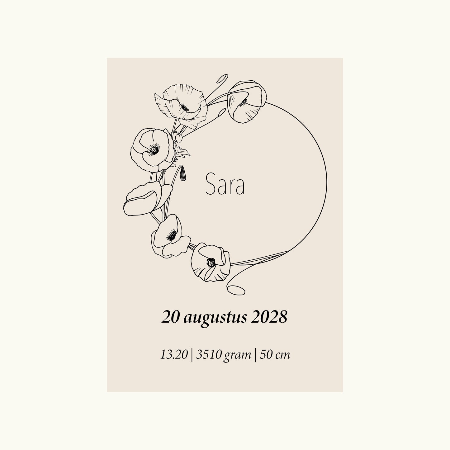 Geboortebloem Augustus (Klaproos)