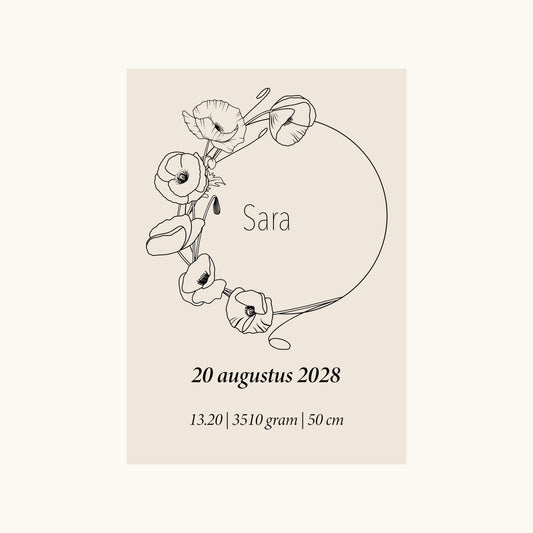 Geboortebloem Augustus (Klaproos)