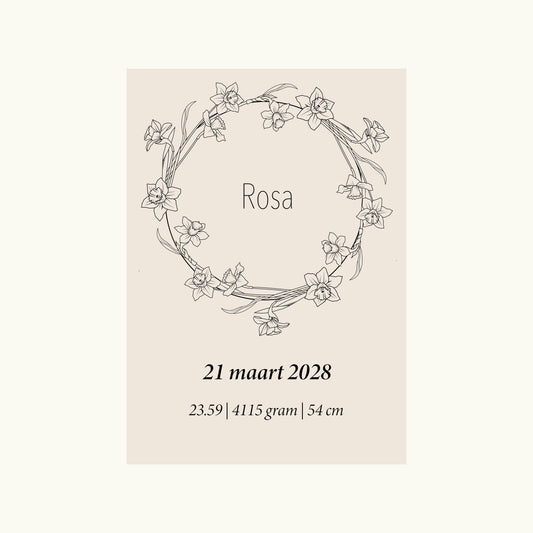 Geboortebloem Maart (Narcis)