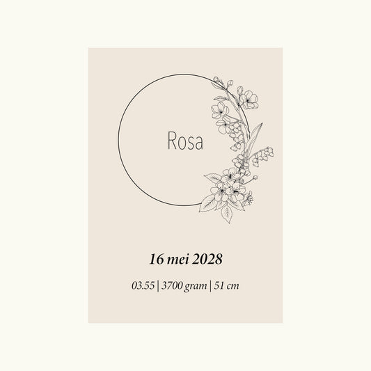 Geboortebloem Mei (Lelietje van Dalen + Meidoorn)