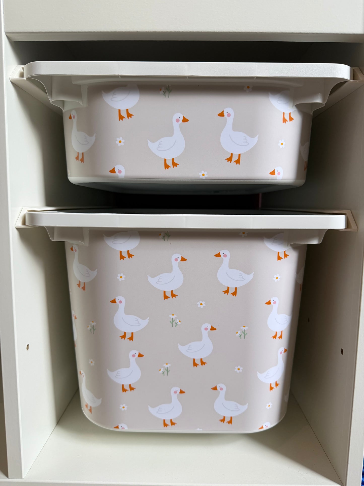 Sticker IKEA Trofast, korte zijde, Gansjes