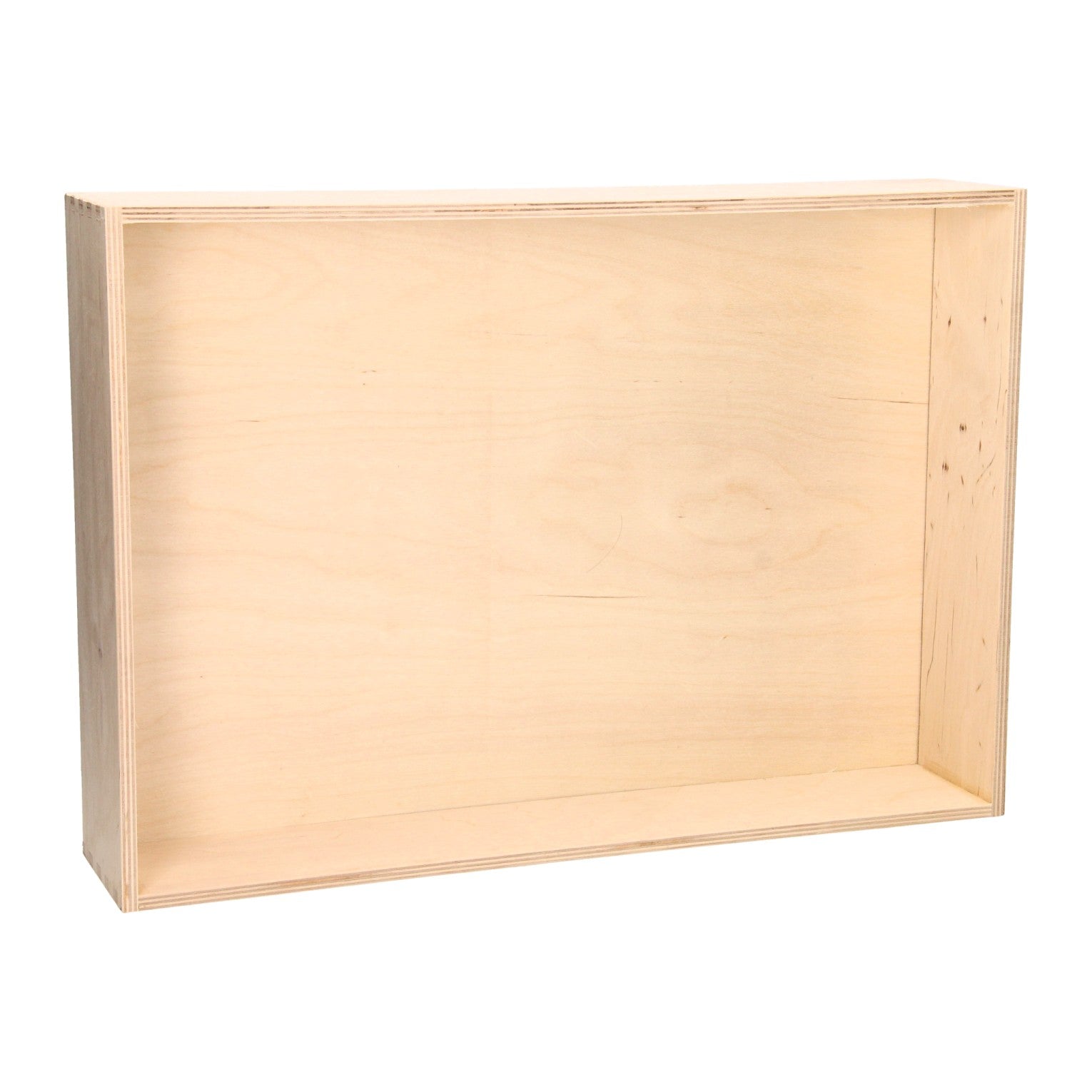 Playwood speelbak van multiplex, 50 x 35 x 10 cm, stevige houten bak voor sensorisch spel en speelgoed.