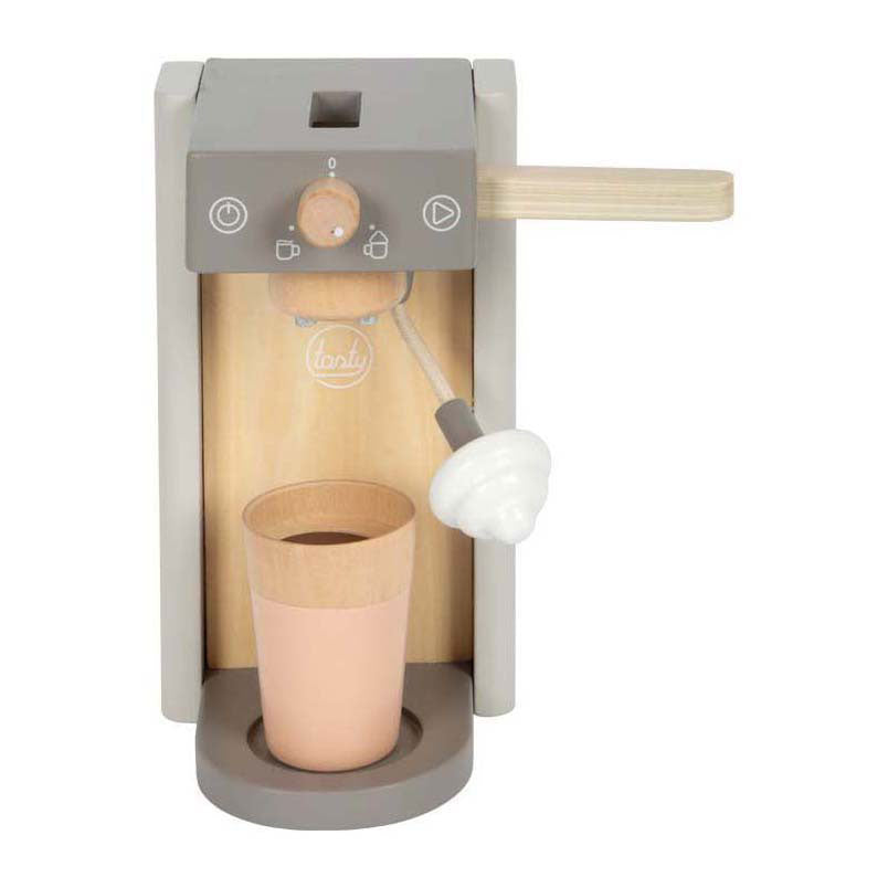 Speelgoed espressomachine met werkend disc-systeem voor realistische speelervaring