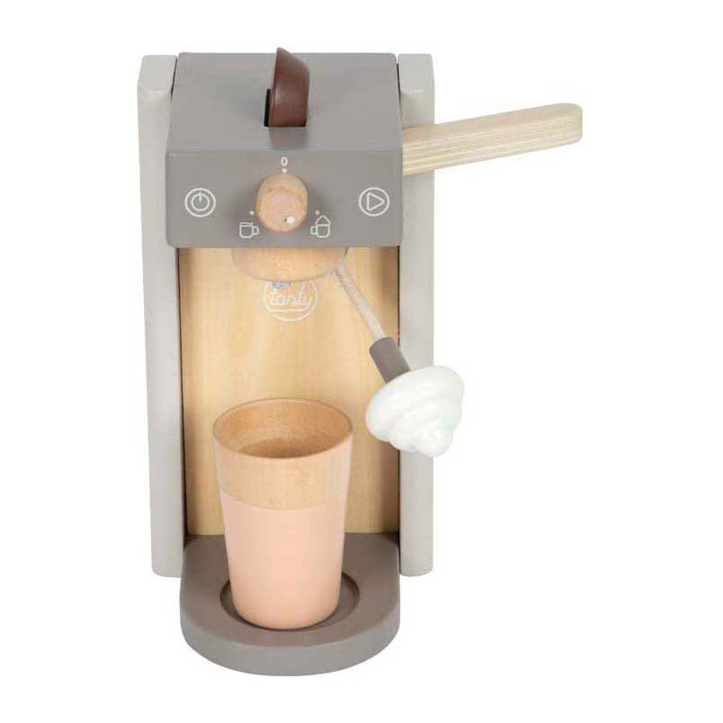 Speelgoed koffiezetapparaat met magnetische melkslang en schuimtopping